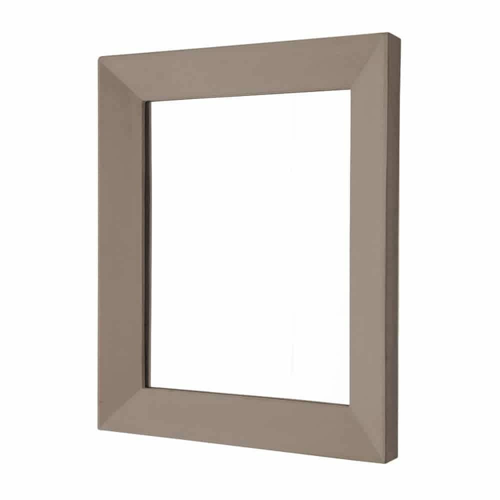 Ash Rectangular 26"x22" Modern Concrete Framed Mirror