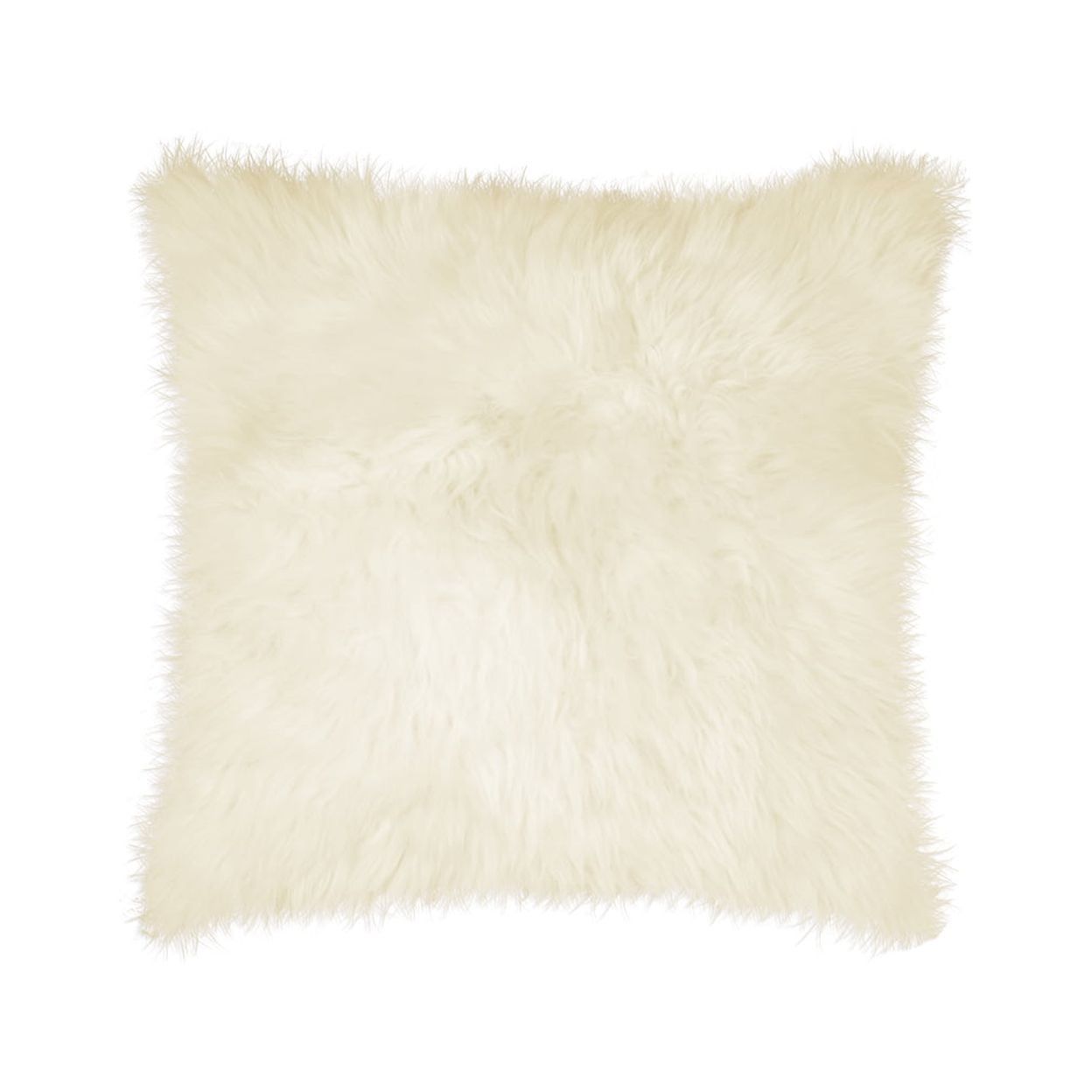 Lush New Zealand Sheepskin Square Throw Pillow Set - 18"x18", Natural