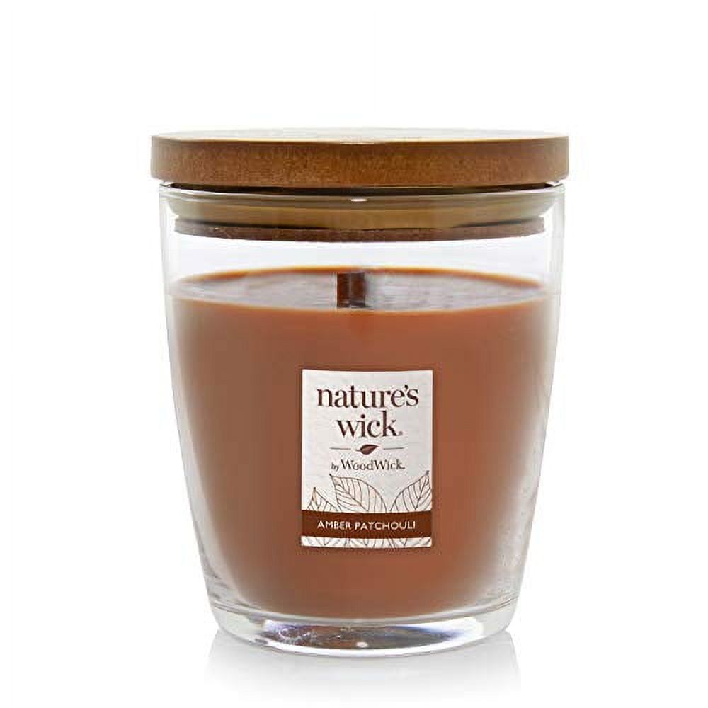 Amber Patchouli Scented Jar Candle with Wooden Lid