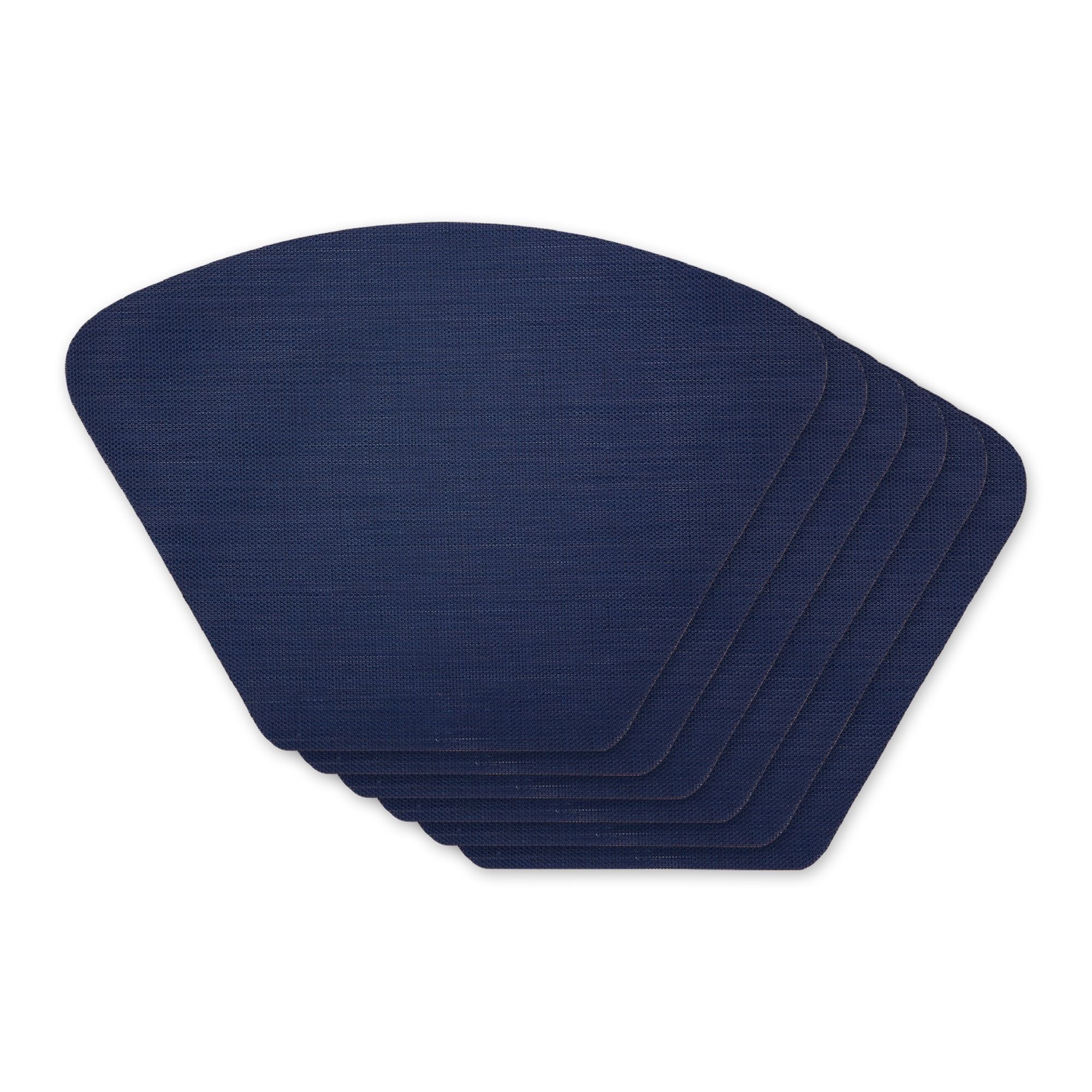 Nautical Blue Vinyl Wedge Table Placemat Set of 6