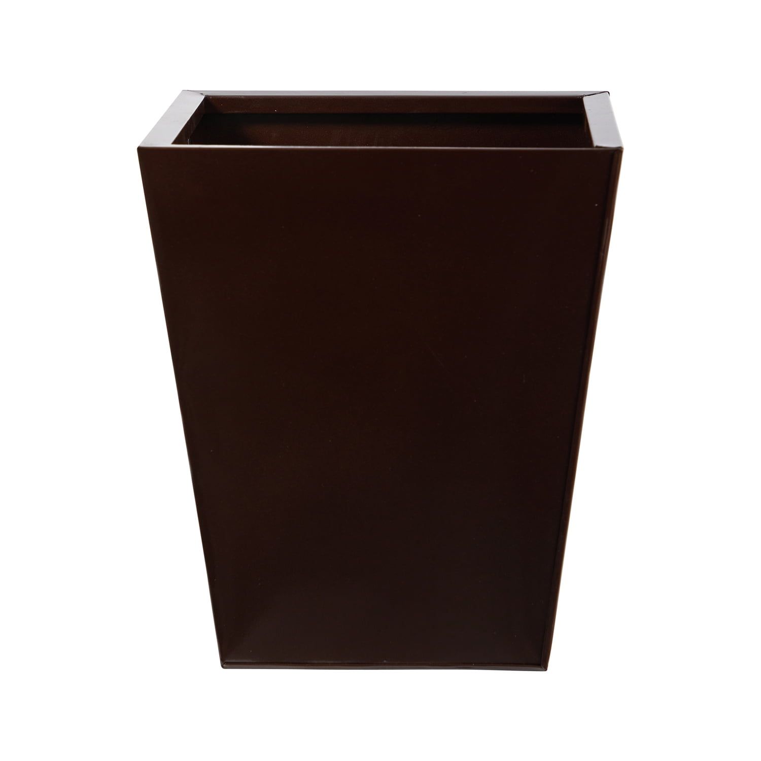 Elegant Geometric Bronze Square Metal Planter 15"