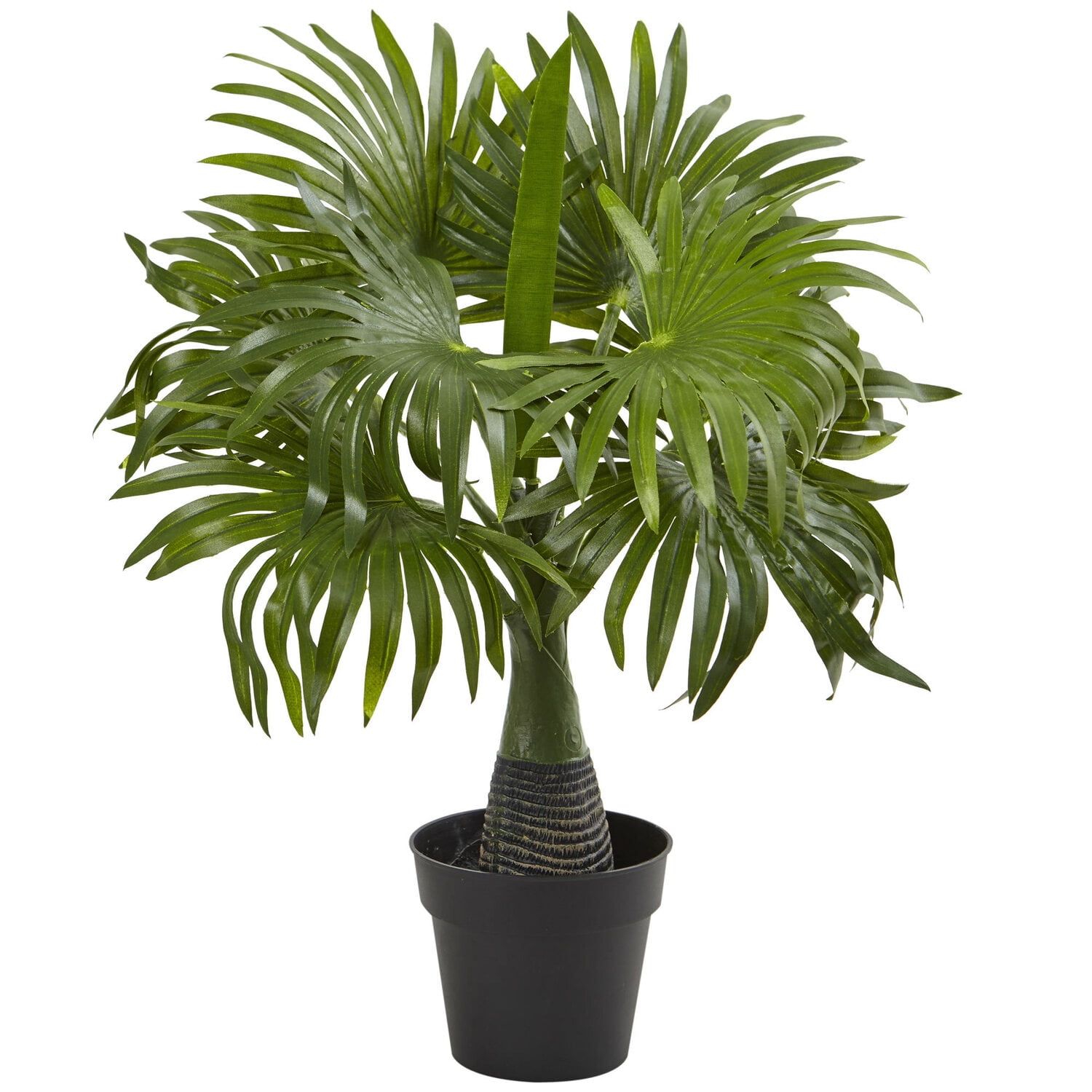 Lush Mini Fountain Palm Artificial Plant in Nursery Planter