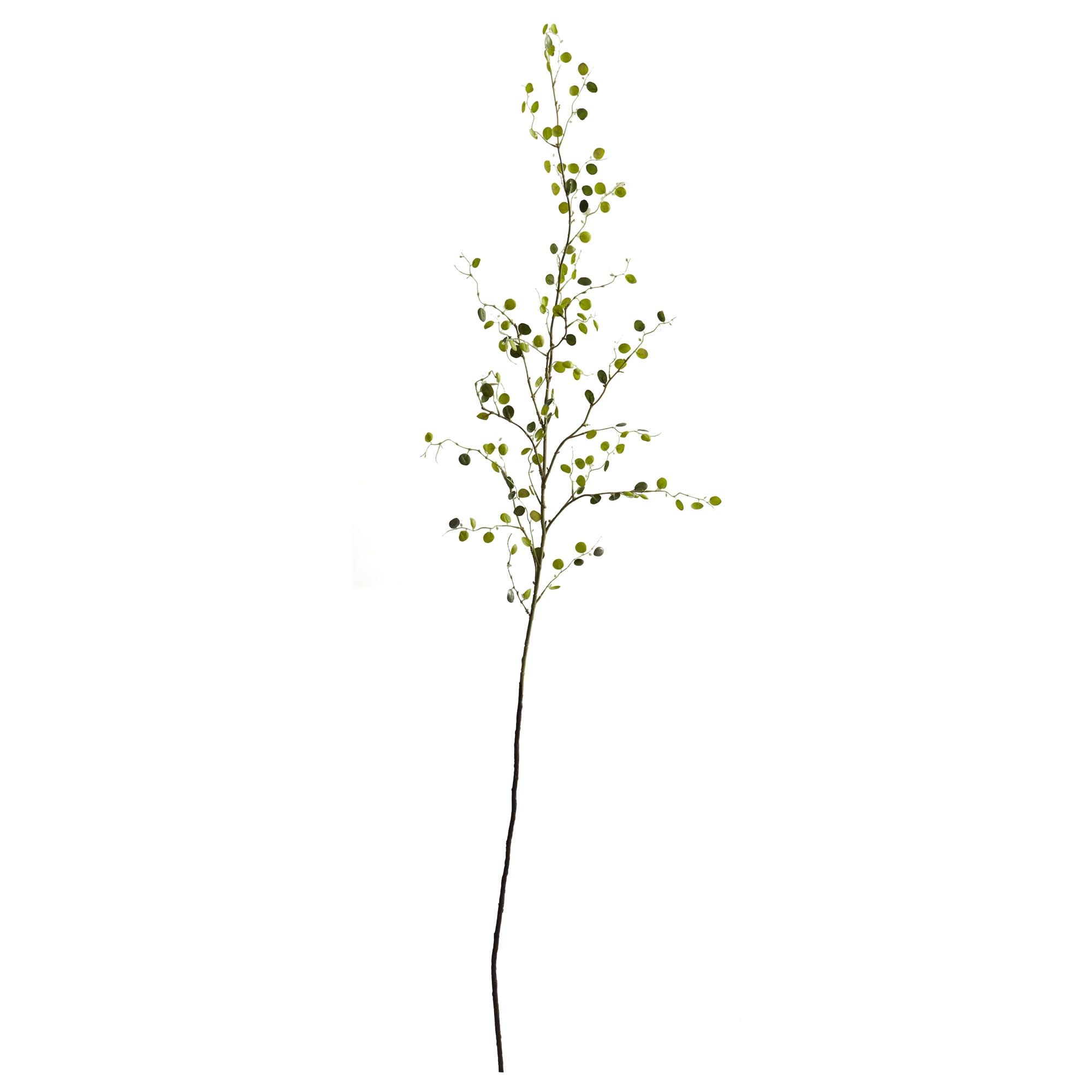 Elegant Night Willow Artificial Flower Stems, Set of 6, Green