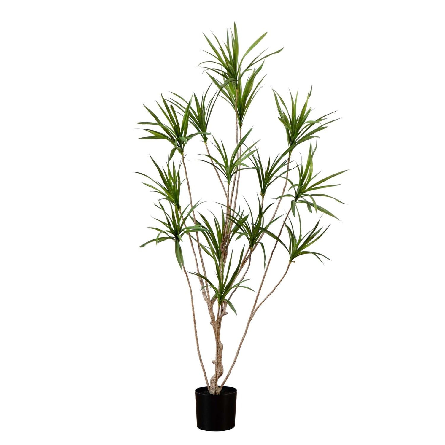 Nearly Natural 6ft Green Plastic Potted Dracaena Tree