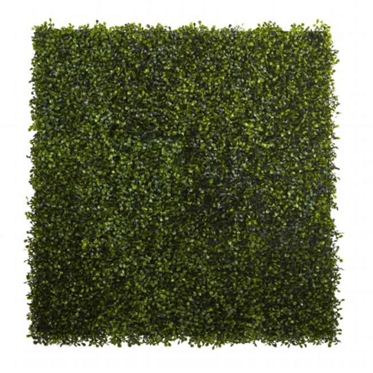 12" Green Silk Boxwood Outdoor Mat Set