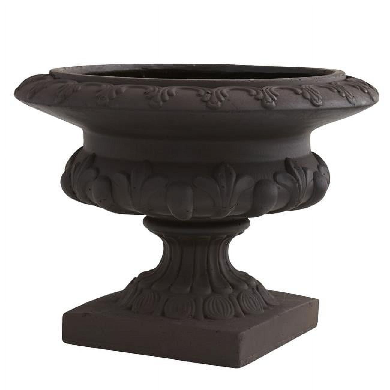 Regal Iron Finish Fiber Clay Decorative Urn 18"