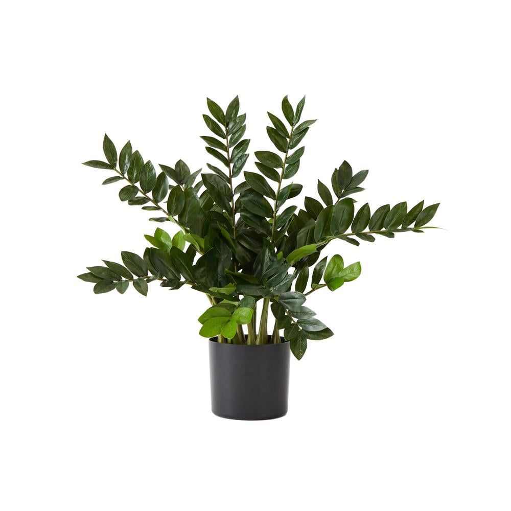 Nearly Natural 28in. Artificial Zamioculcas Plant with Black Planter