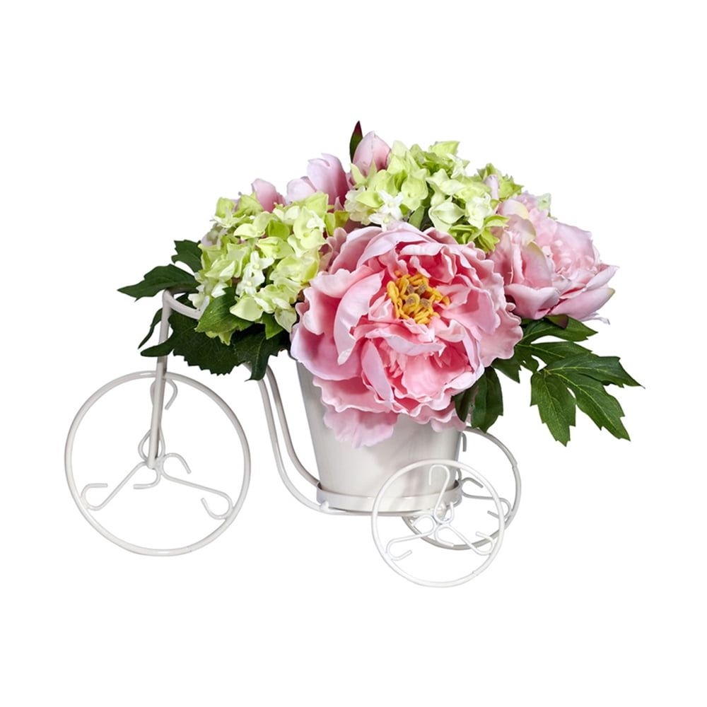 Summer Bliss Hydrangea & Peony 10" Potted Tabletop Arrangement