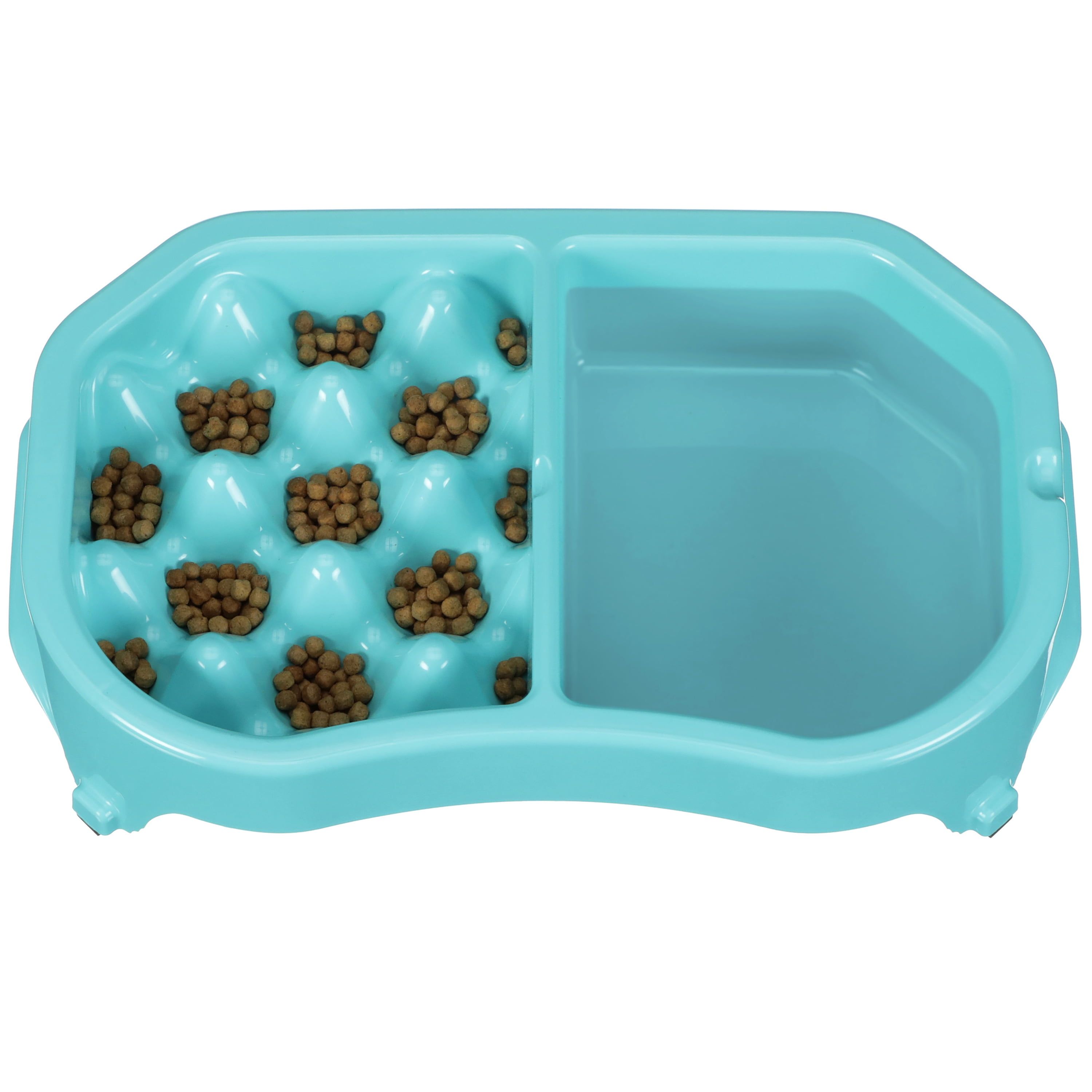 Aquamarine Double Diner Slow Feeder for Medium Breeds