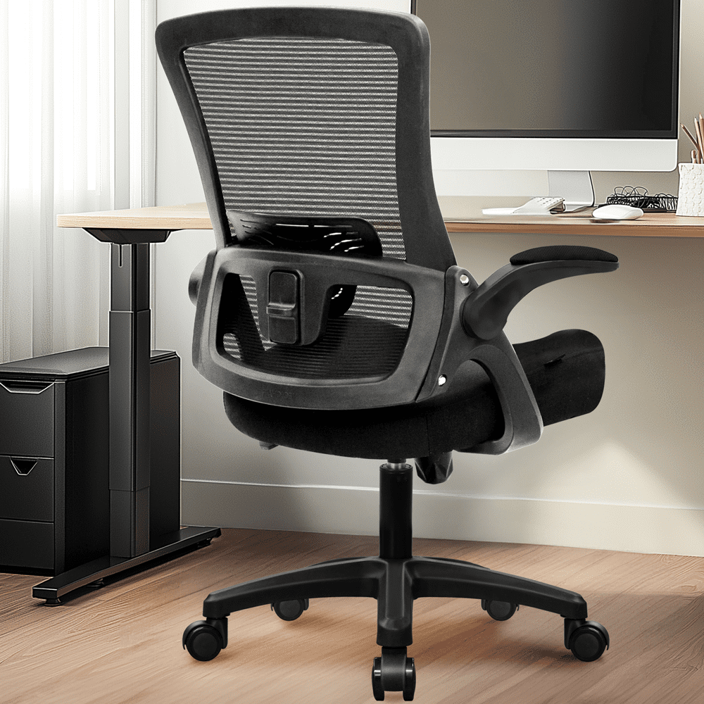 Black Mesh High Back Executive Swivel Office Chair with Adjustable Arms