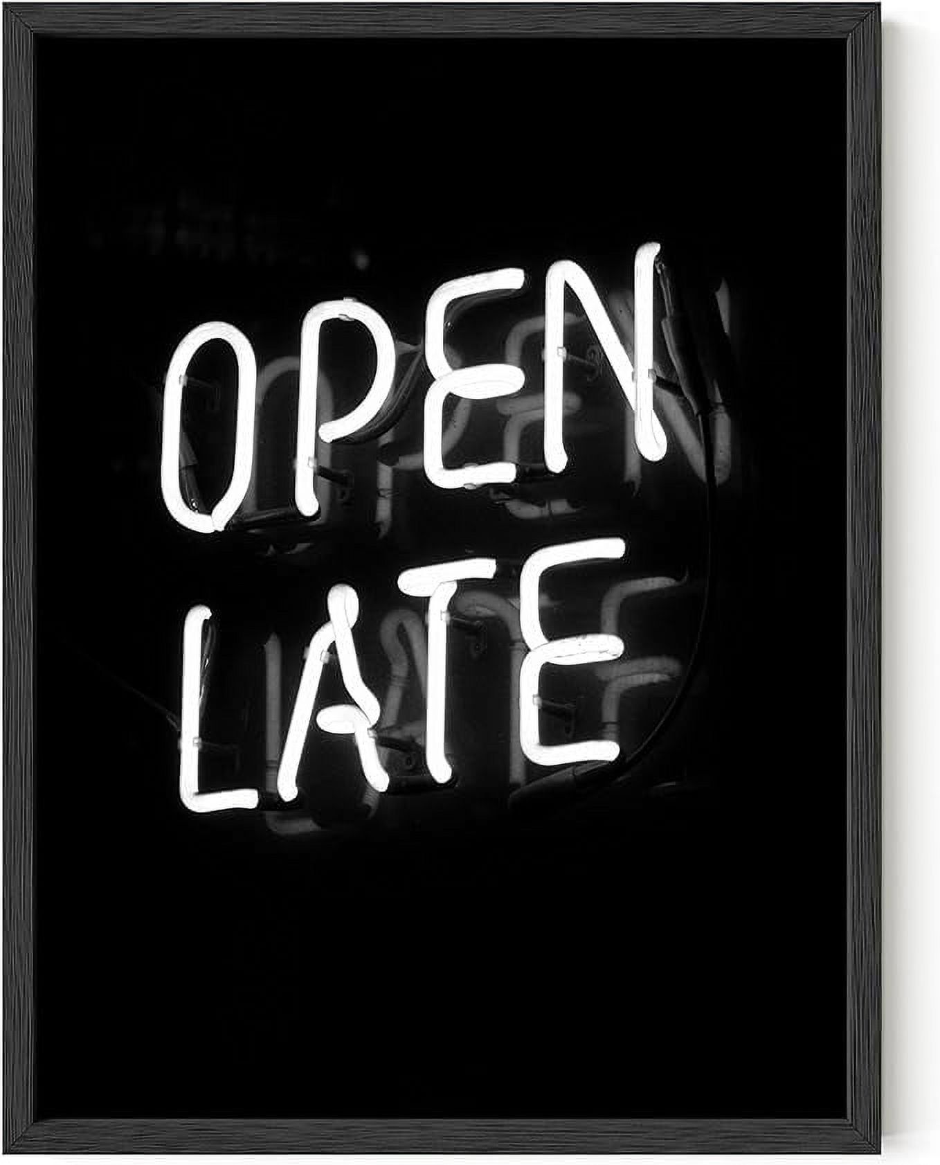 Open Late Neon Sign Unframed Vertical Poster