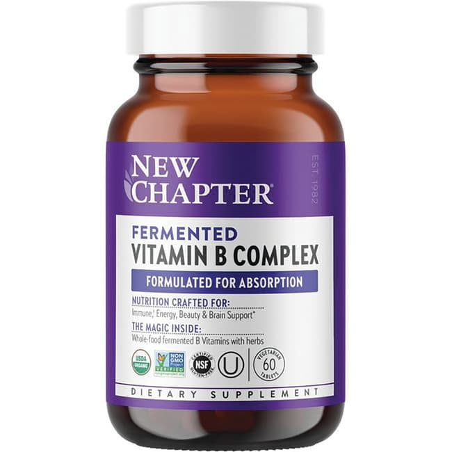 Organic Fermented Vitamin B Complex Tablets - 60 Count