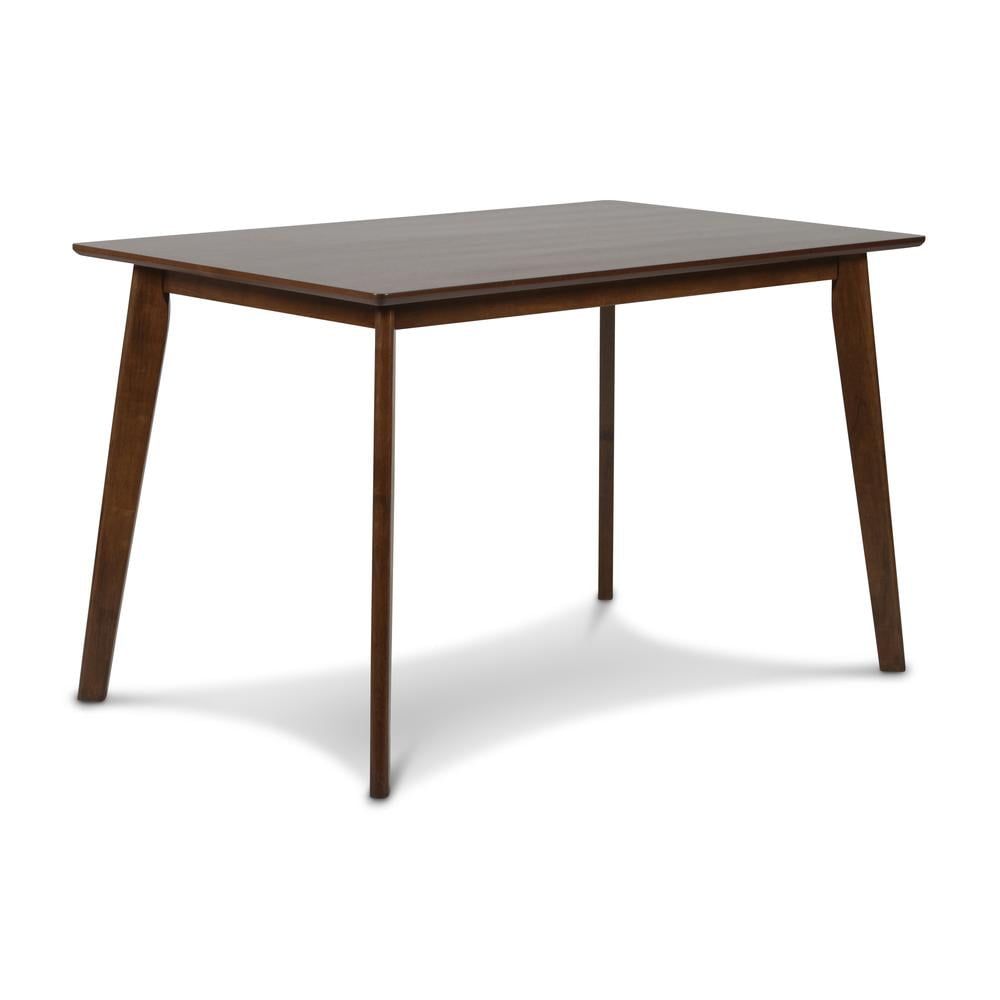 Walnut Brown 47" Extendable Mid-Century Modern Dining Table