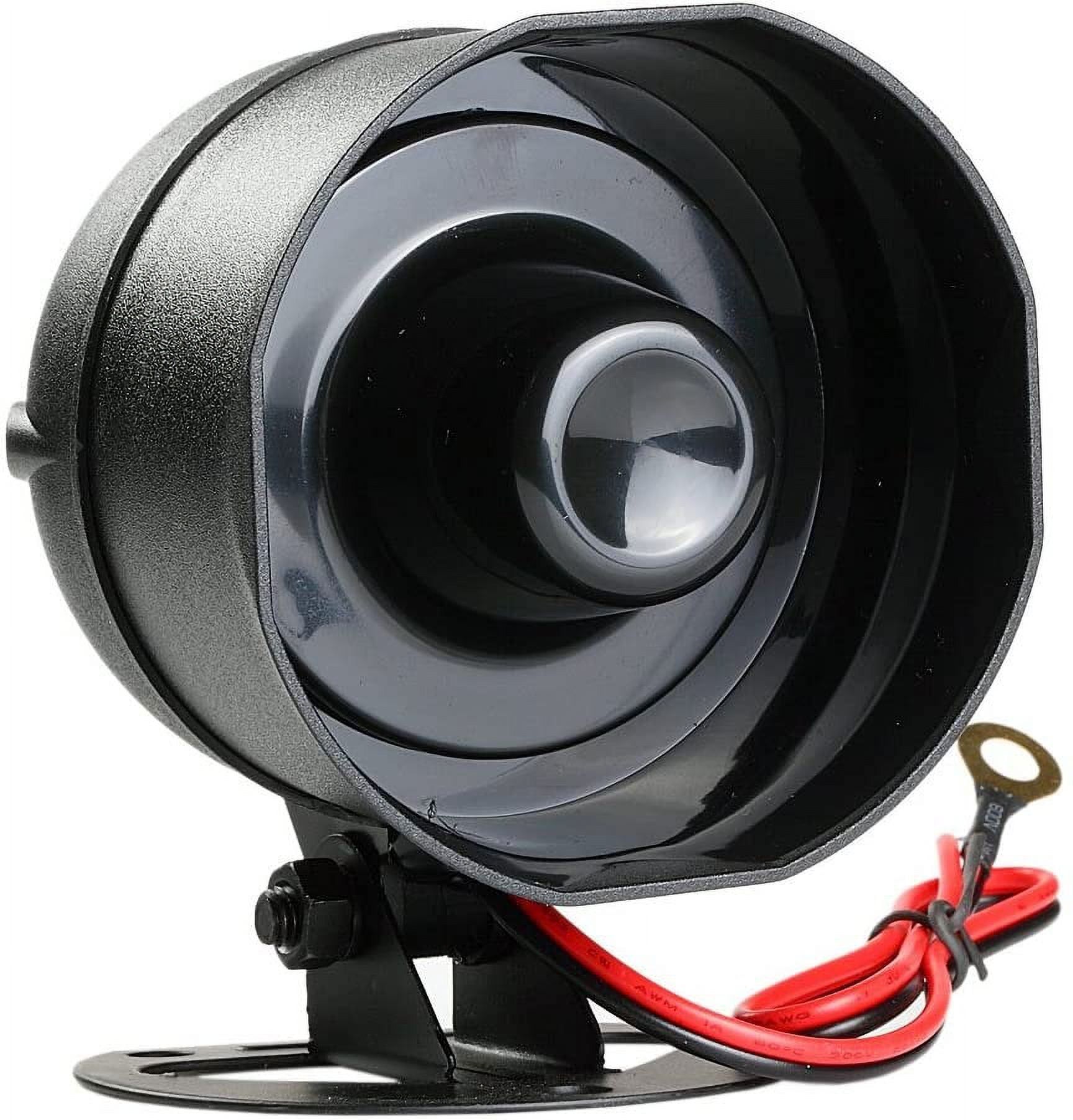 Small Black Multi-Tone Universal Car Alarm Siren Horn 12V