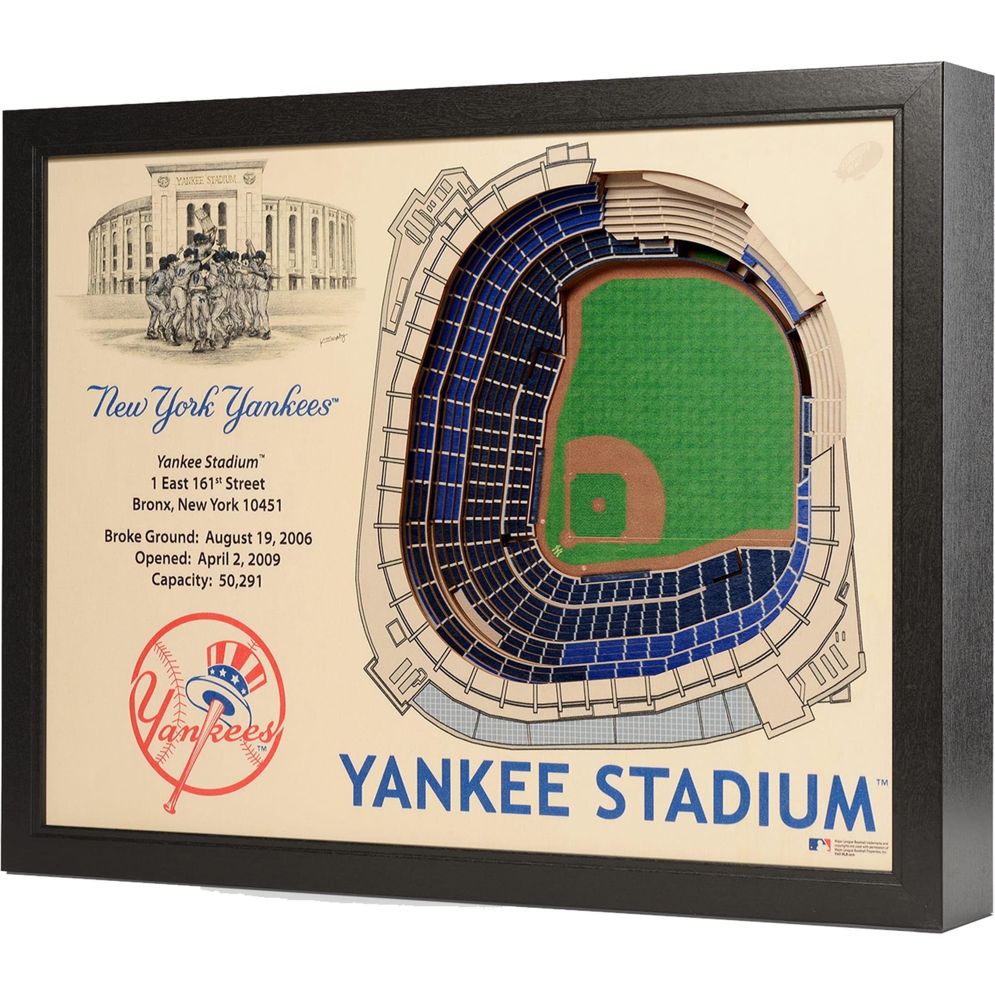 New York Yankees 3D Stadium Replica Wall Art