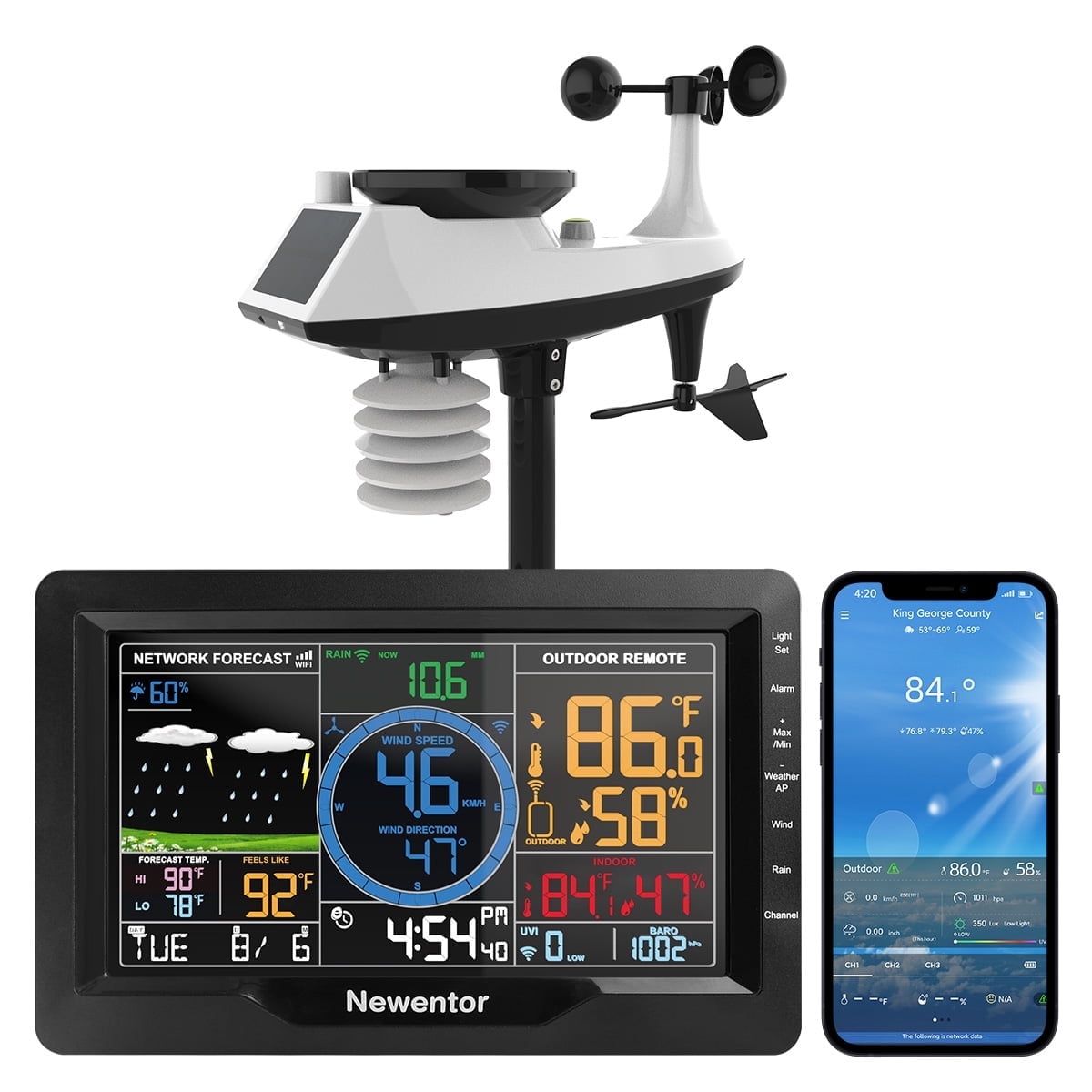 Professional Wi-Fi Weather Station with LCD Display and Outdoor Sensor