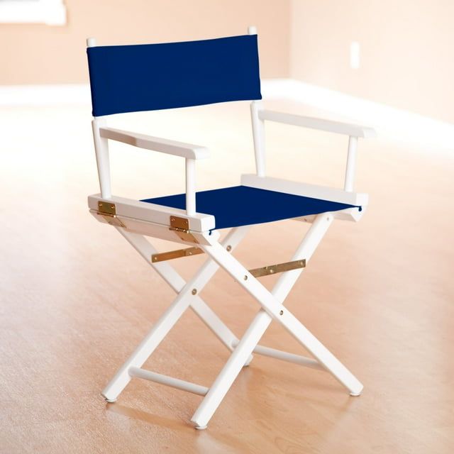Honey Oak and Gray Canvas Portable Director's Chair