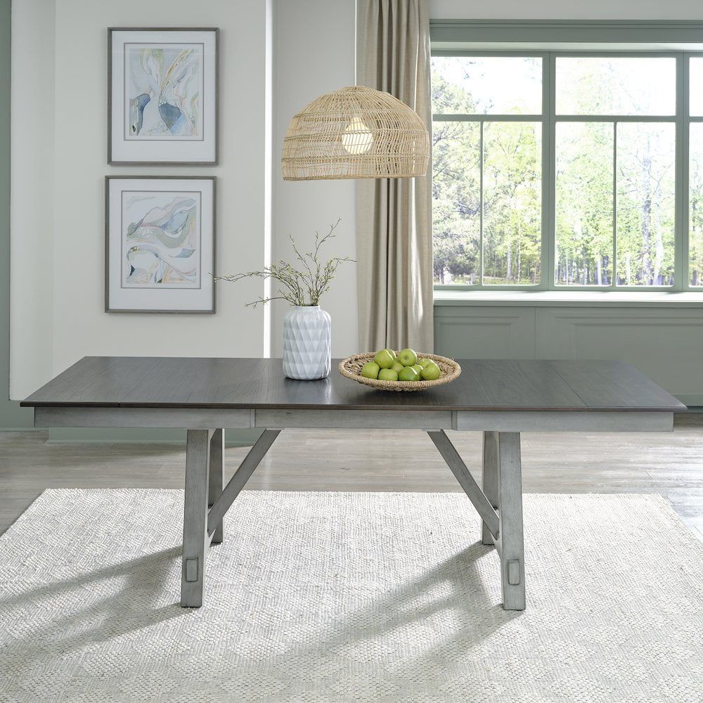 Smokey Grey Extendable Wood Dining Table, 94"