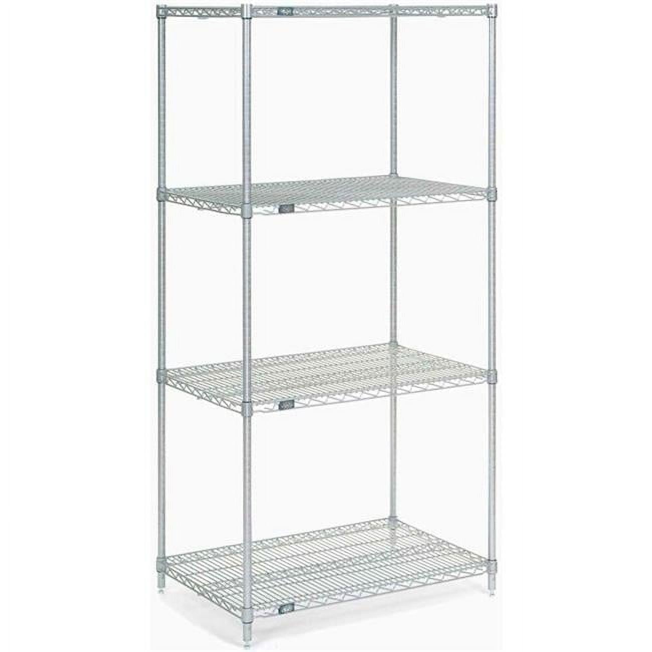 Nexel 5-Tier Chrome Wire Shelving Unit with Adjustable Shelves