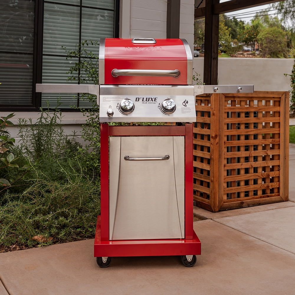 Nexgrill Deluxe Red 2-Burner Propane Gas Grill with Stainless Steel