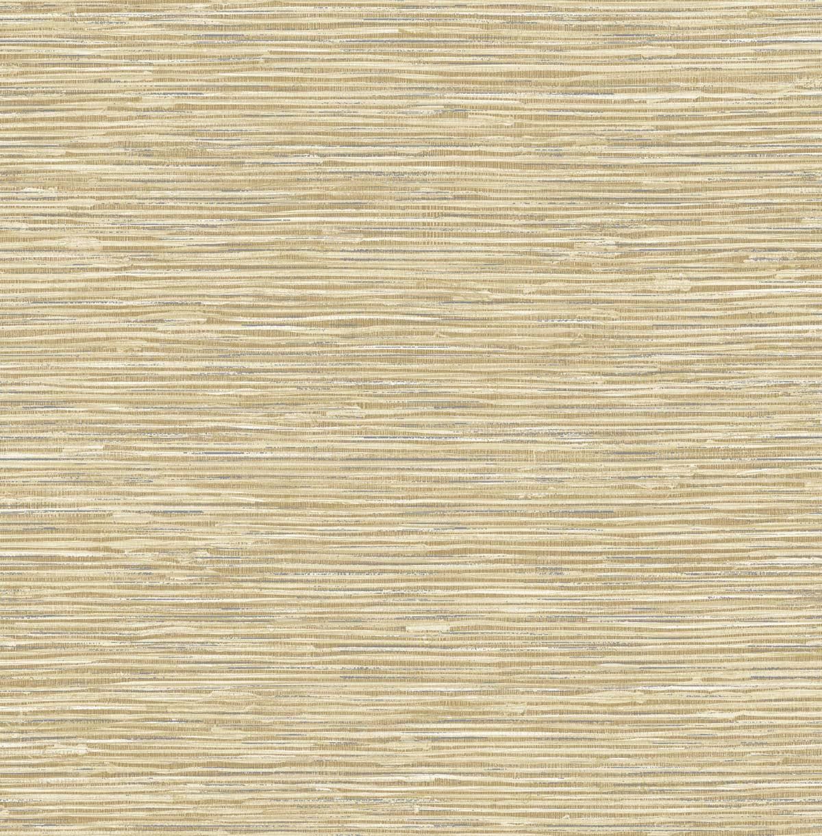 Khaki and Metallic Silver Faux Grasscloth Peel and Stick Wallpaper