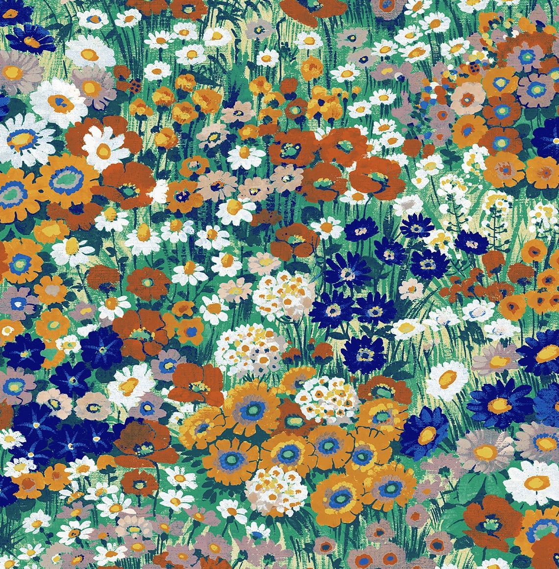 Summer Glades and Terra Cotta Floral Vinyl Peel and Stick Wallpaper