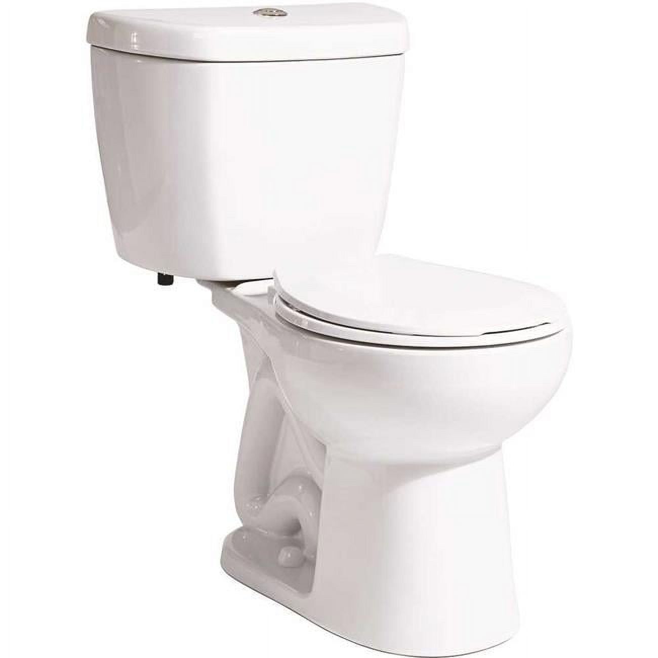 White Round Two-Piece High Efficiency Toilet