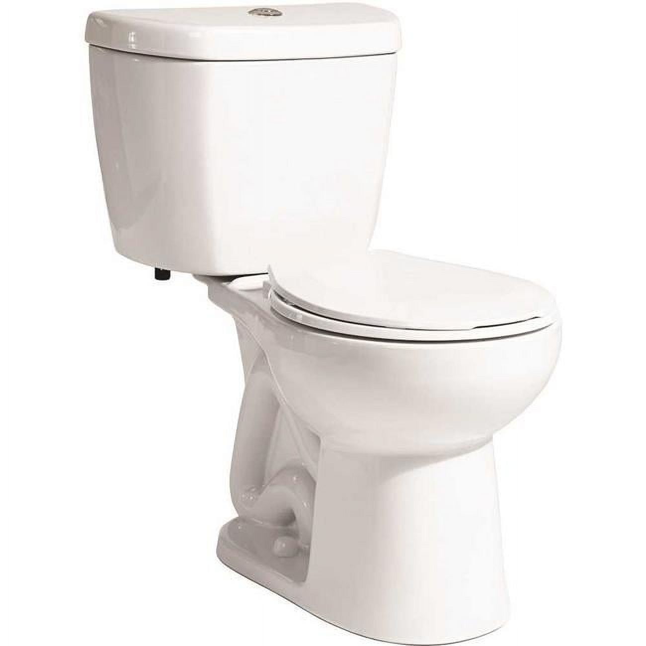 White Round High Efficiency 2-Piece Toilet with Stealth Technology