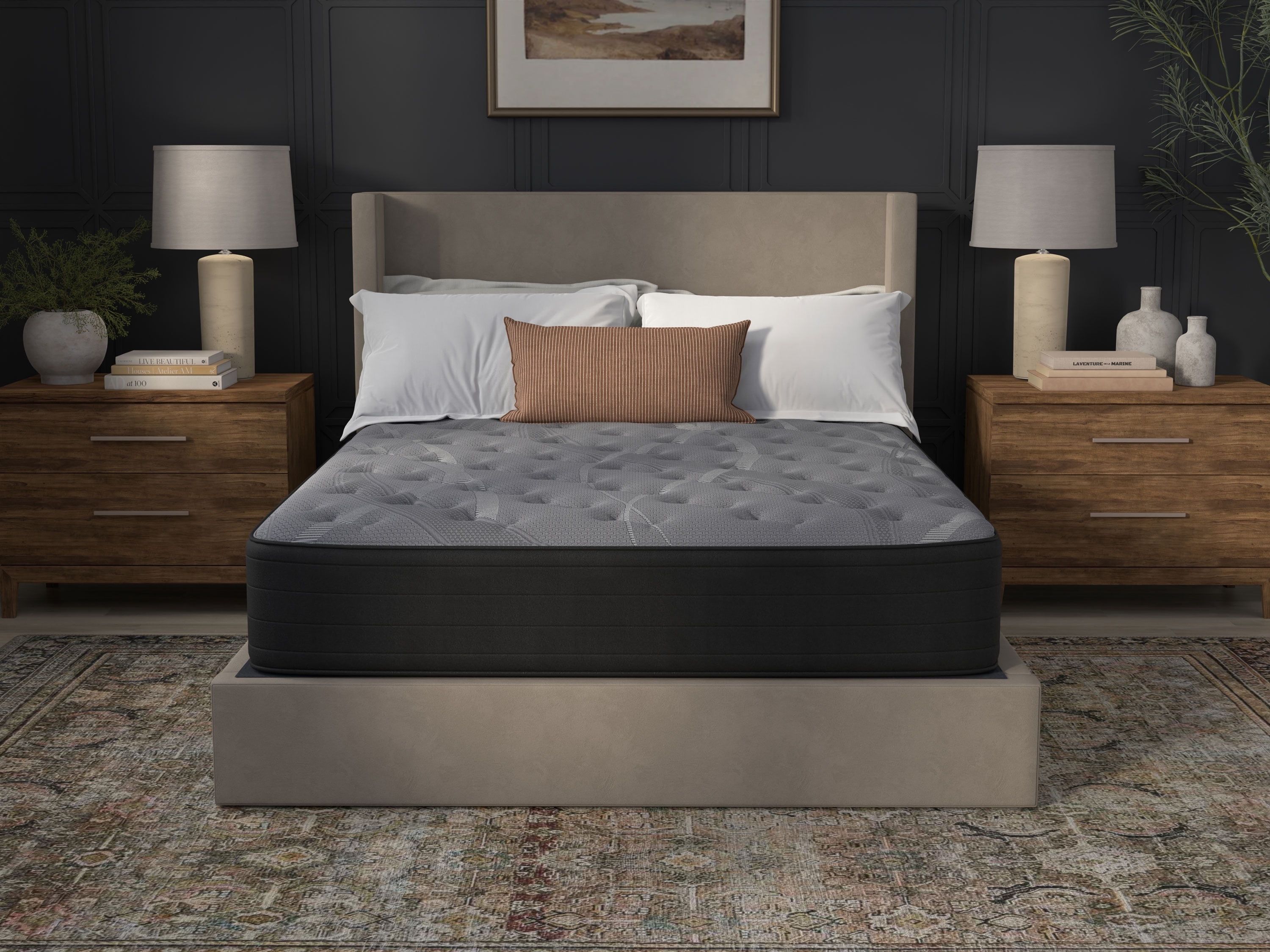 Nightsbridge Queen Gray Gel Memory Foam Hybrid Mattress