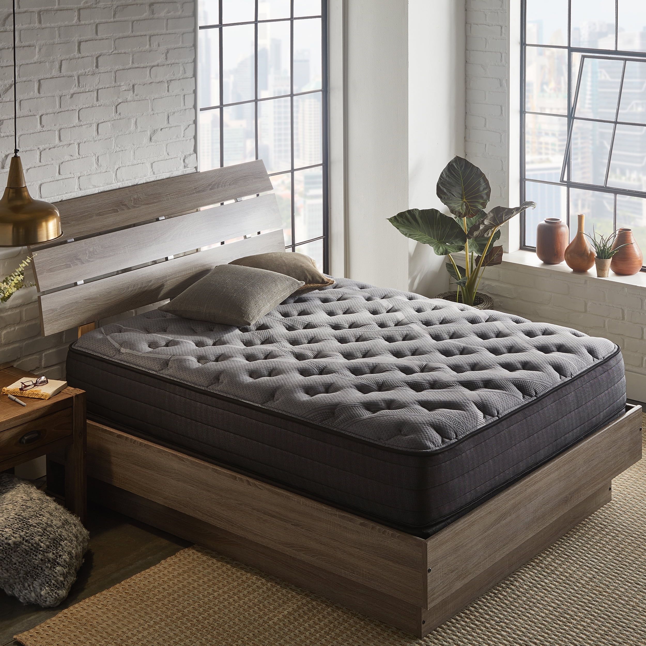 Nightsbridge King Gray Plush Pillowtop Hybrid Mattress