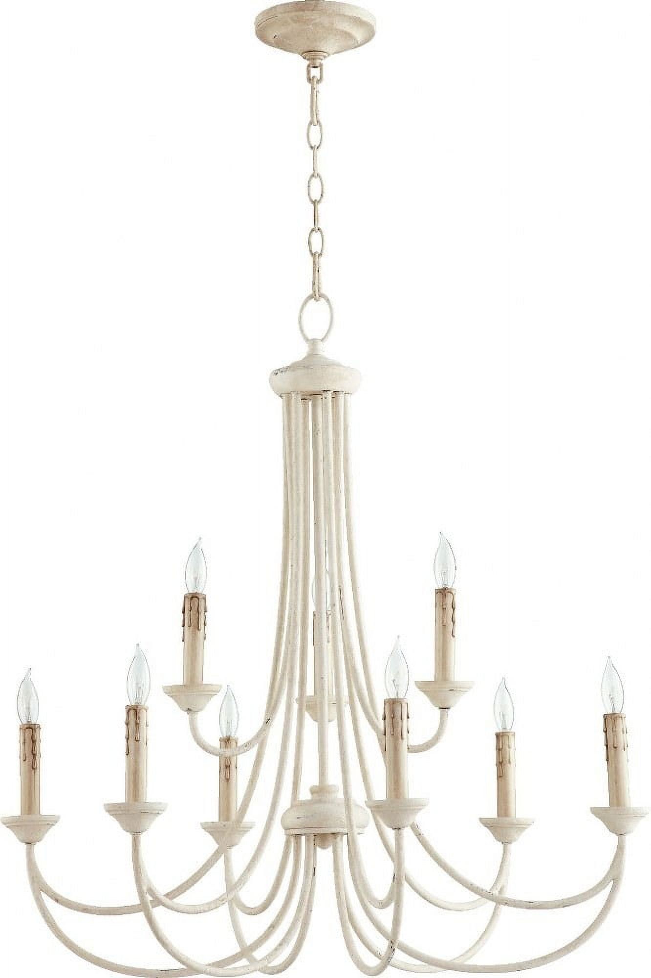 Persian White 32" 9-Light Candelabra Chandelier