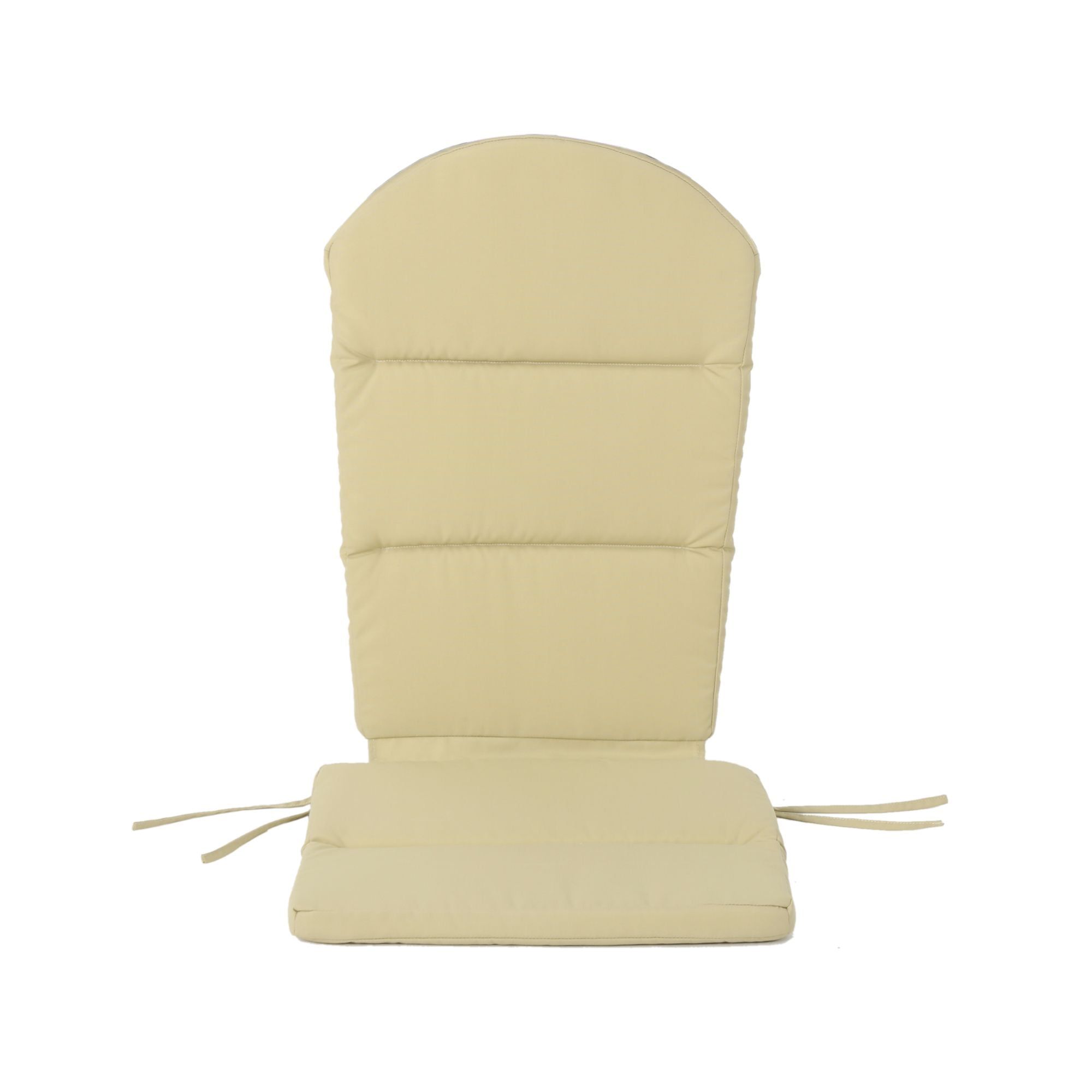 Khaki Beige Polyester Adirondack Chair Cushion with Ties