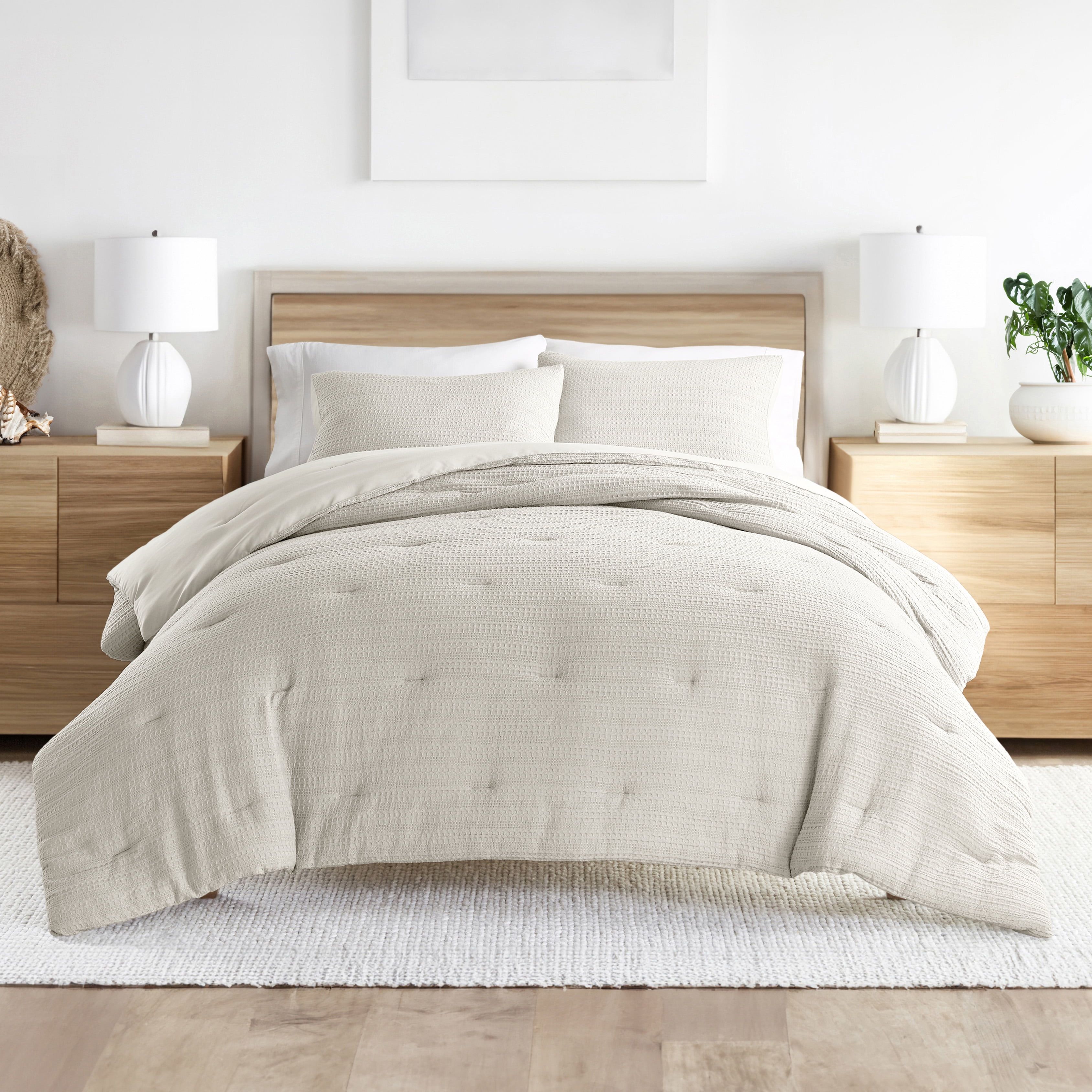 Twin Dune Organic Down Alternative Waffle Weave Comforter Set