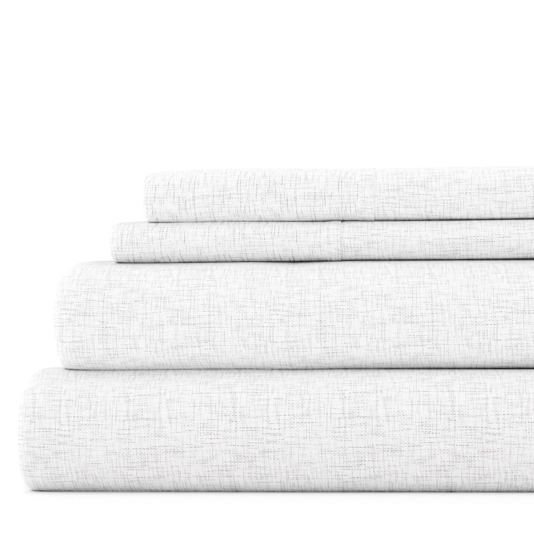 White Twin Deep Pocket Microfiber Sheet Set