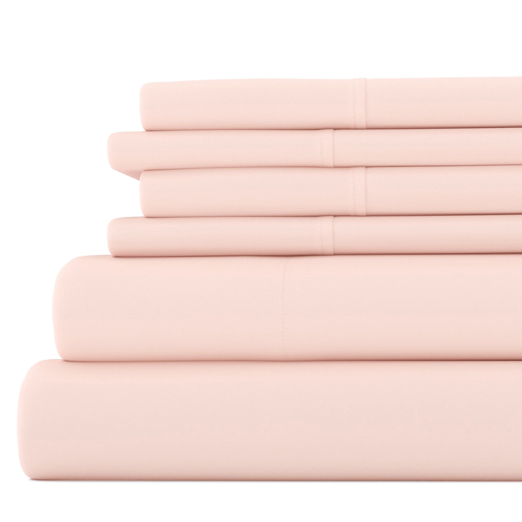 Blush Twin XL Deep Pocket Microfiber Sheet Set