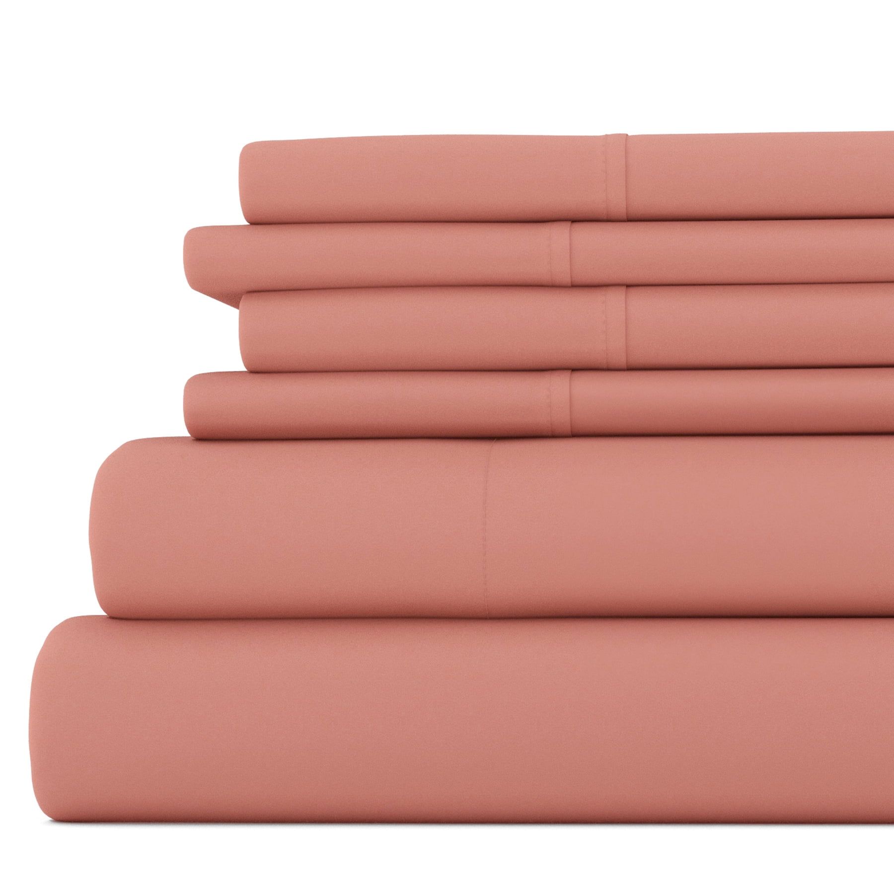 Clay Solid Twin Microfiber Deep Pocket Bed Sheet Set