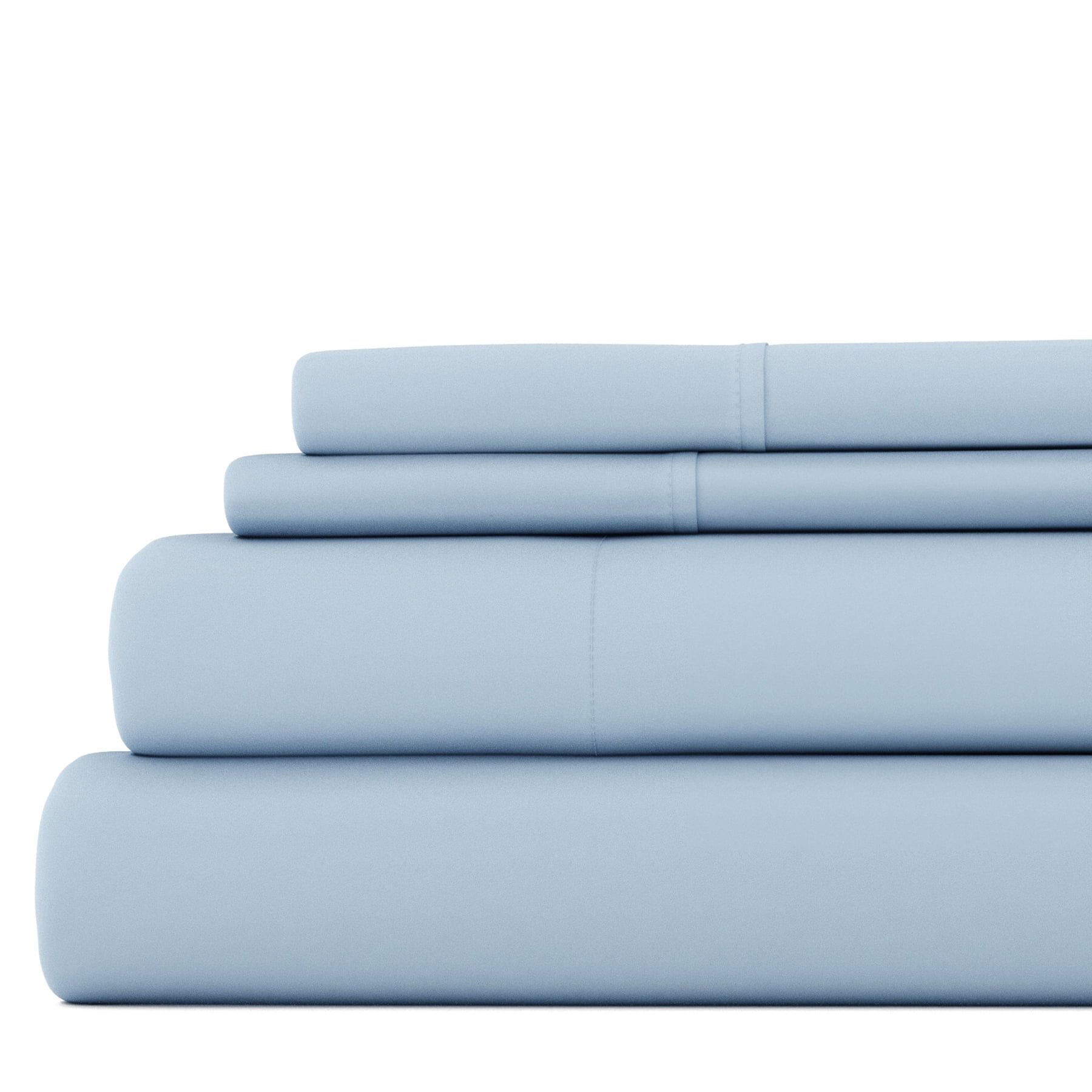 Light Blue Queen Microfiber Deep Pocket Bed Sheet Set
