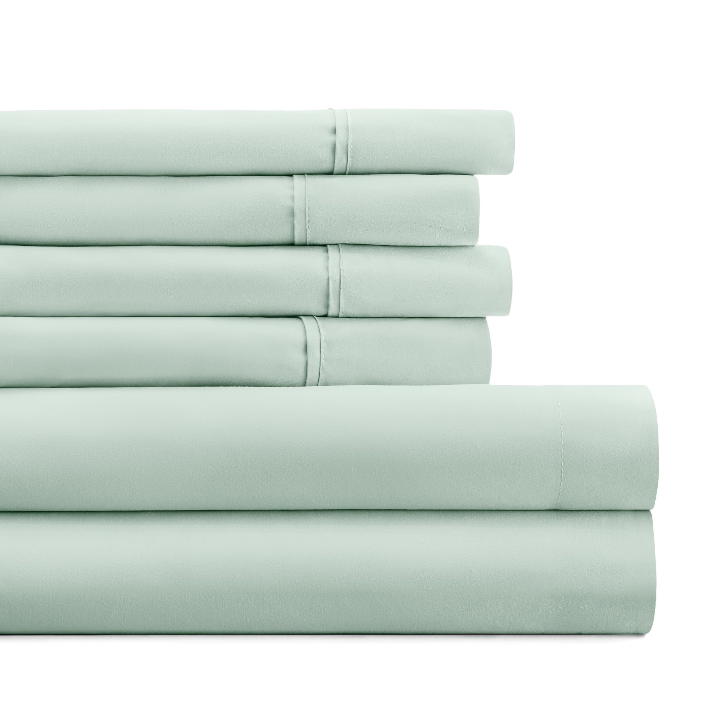 Twin Mint Solid Microfiber Deep Pocket Sheet Set