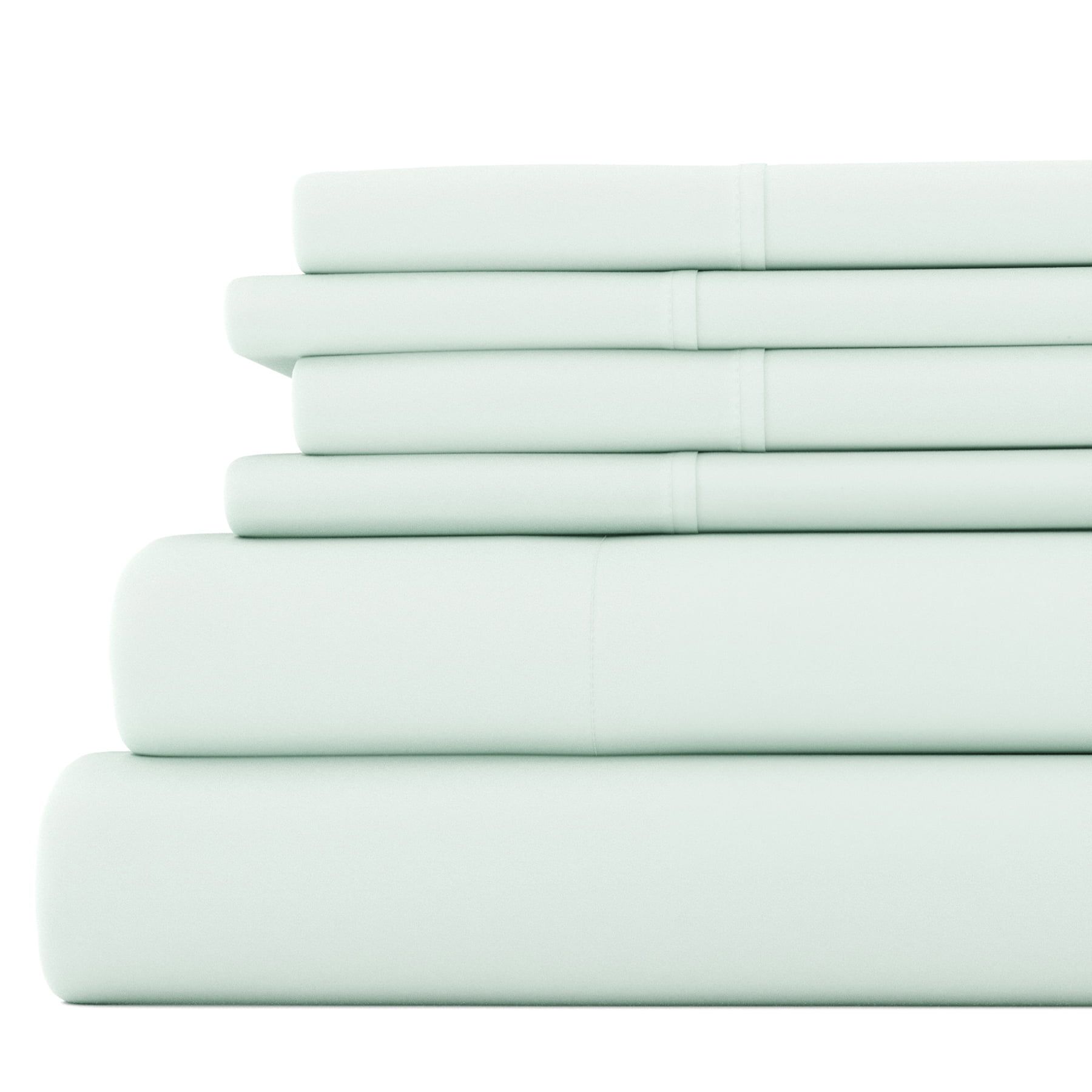 Mint Solid Microfiber California King Deep Pocket Sheet Set