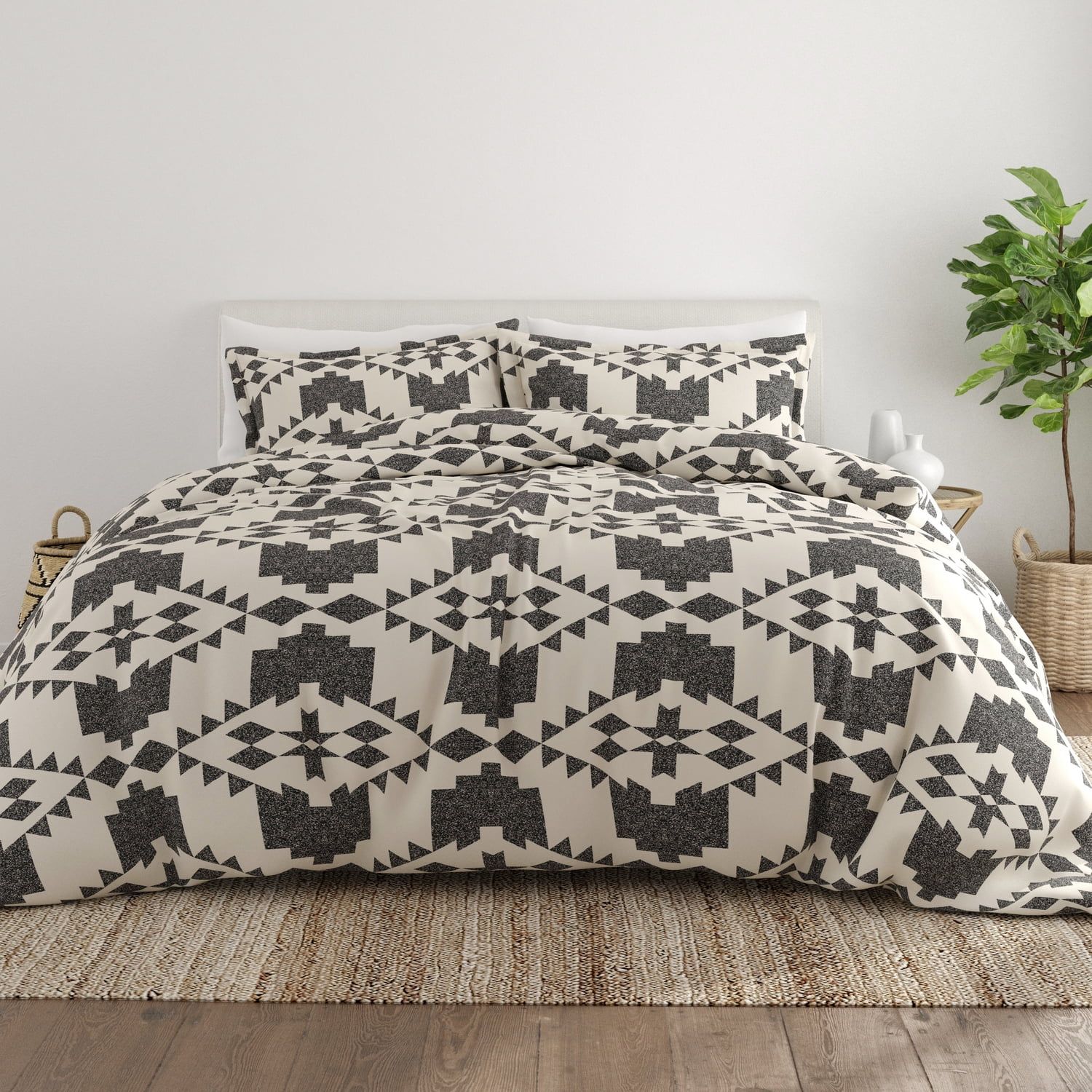 Gray Adobe Diamond Reversible Twin Duvet Cover Set