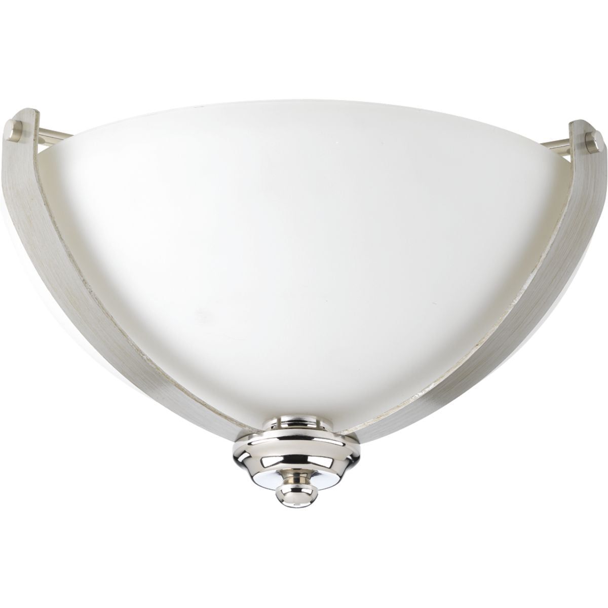 Transitional 13'' Polished Nickel Indoor/Outdoor Bowl Flush Mount