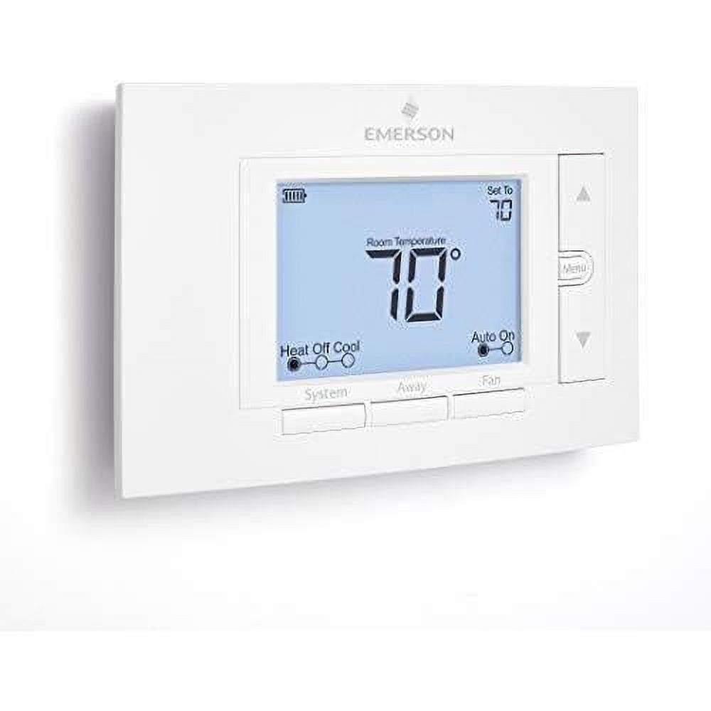 White Digital Non-Programmable Thermostat with Backlit Display