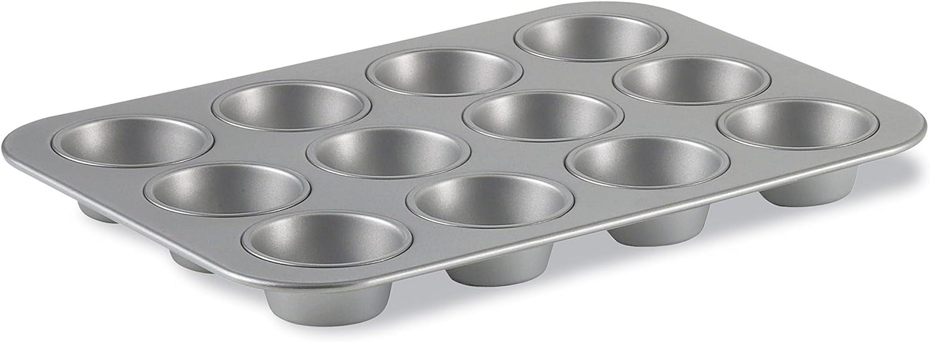 Silver Nonstick 12-Cup Steel Muffin Pan