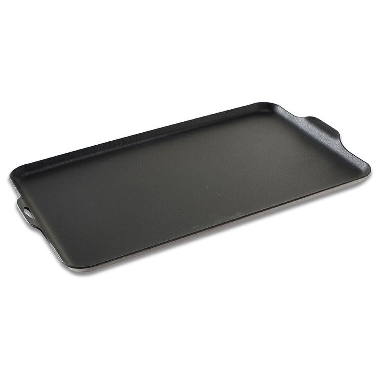 Black Aluminum Double Burner Non-Stick Griddle