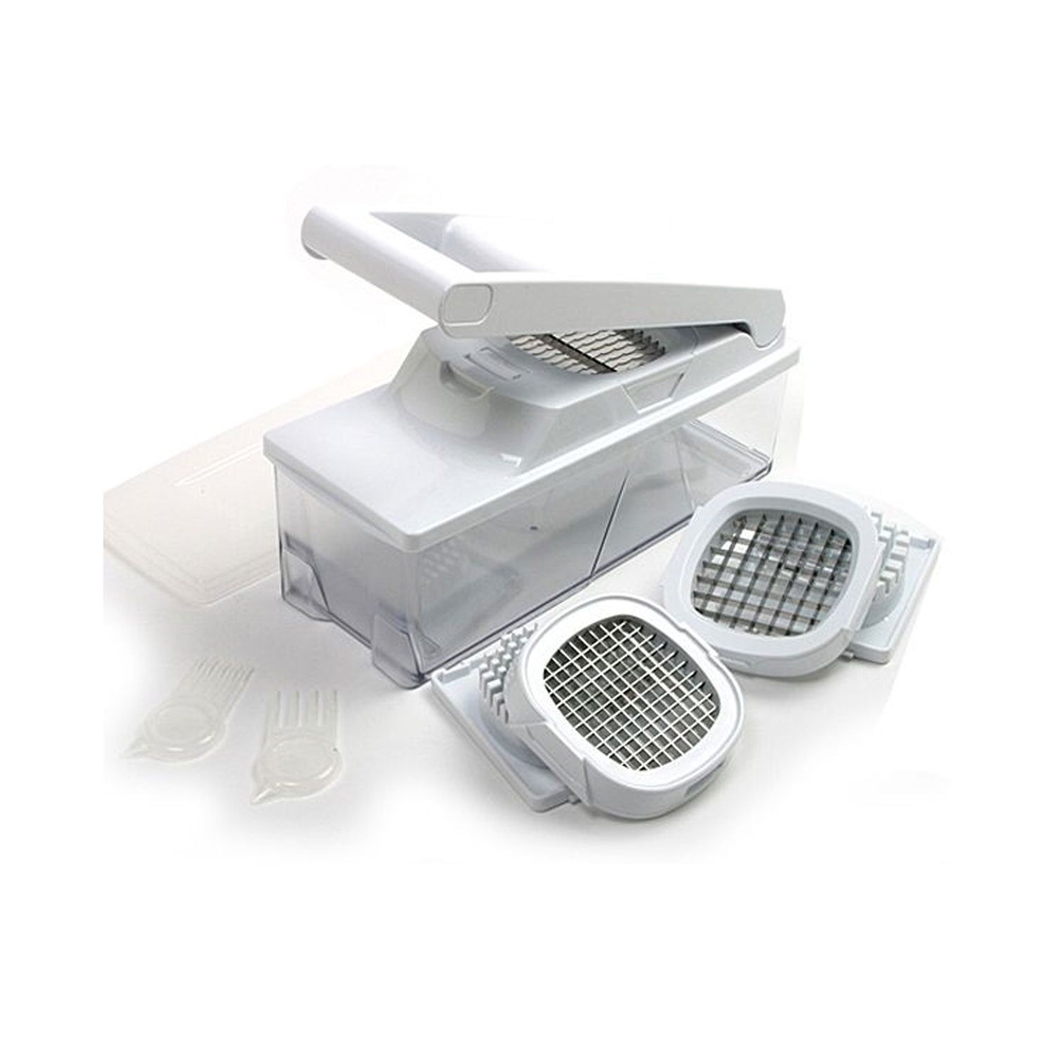 Big Mouth White Plastic and Stainless Steel Chopper Slicer