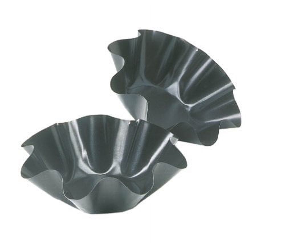 Nonstick Black Metal Mini Tortilla Bowl Makers, Set of 2