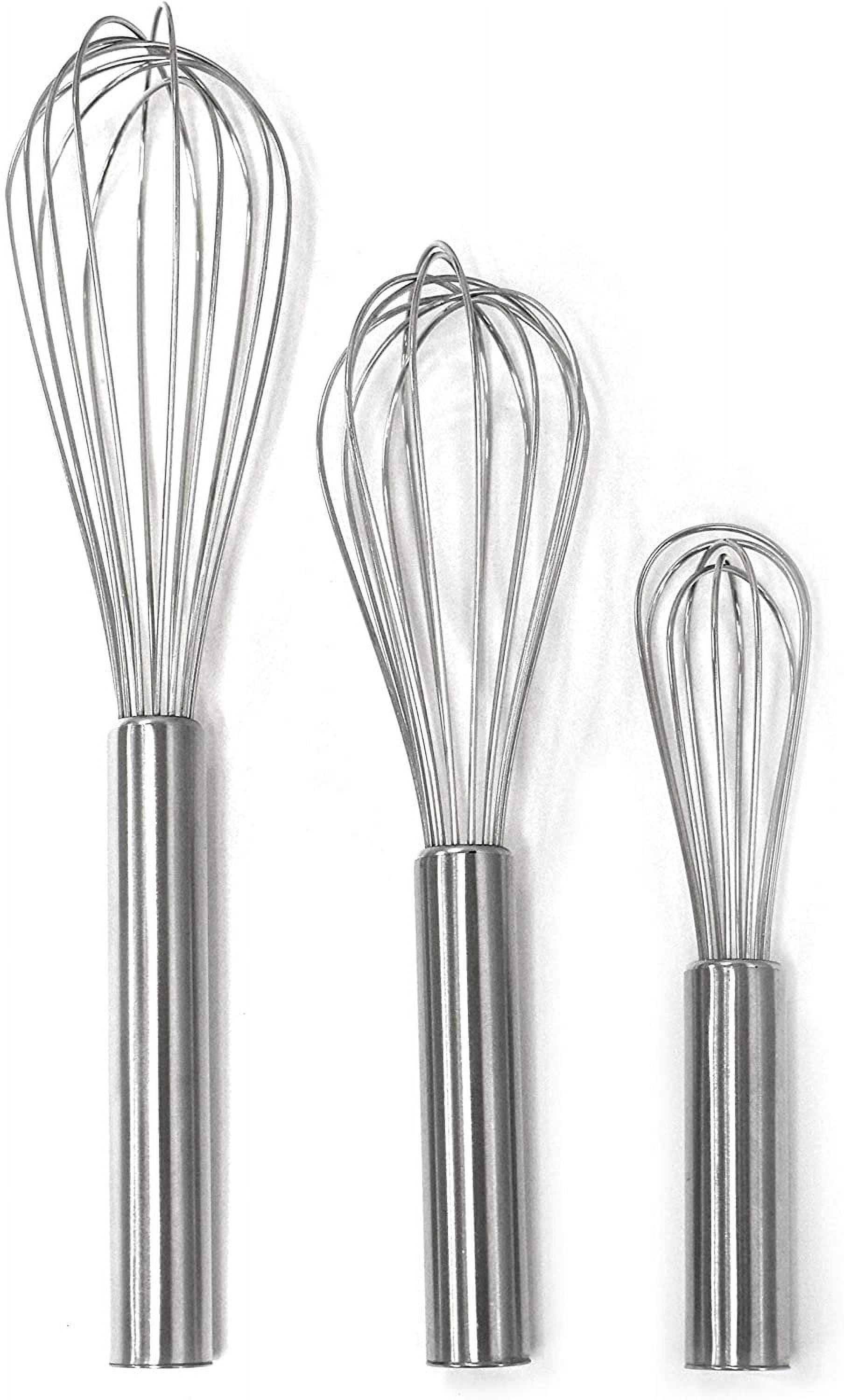 Stainless Steel Balloon Whisk Set with Ergonomic Handles