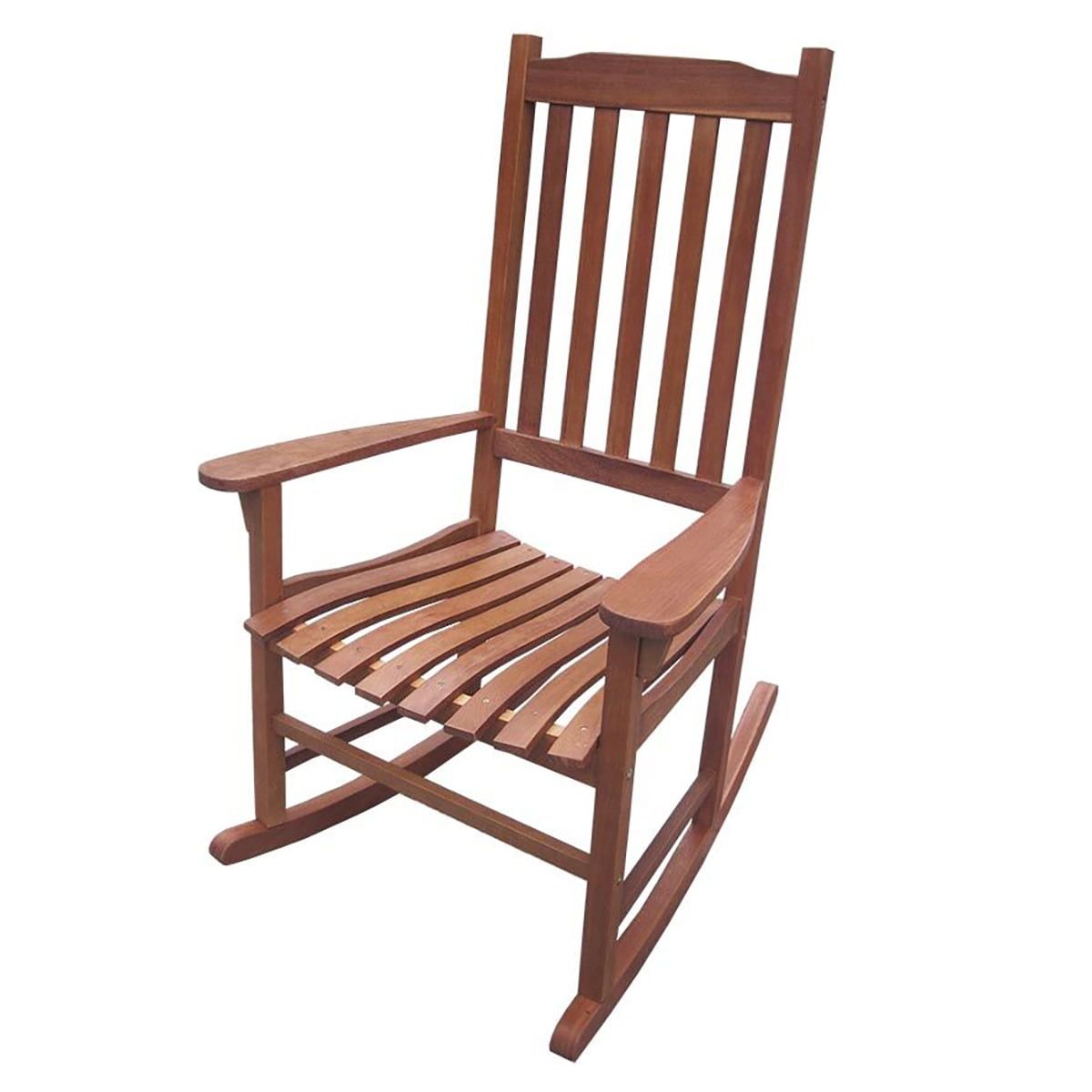 Natural Stained Acacia Wood Traditional Rocking Chair