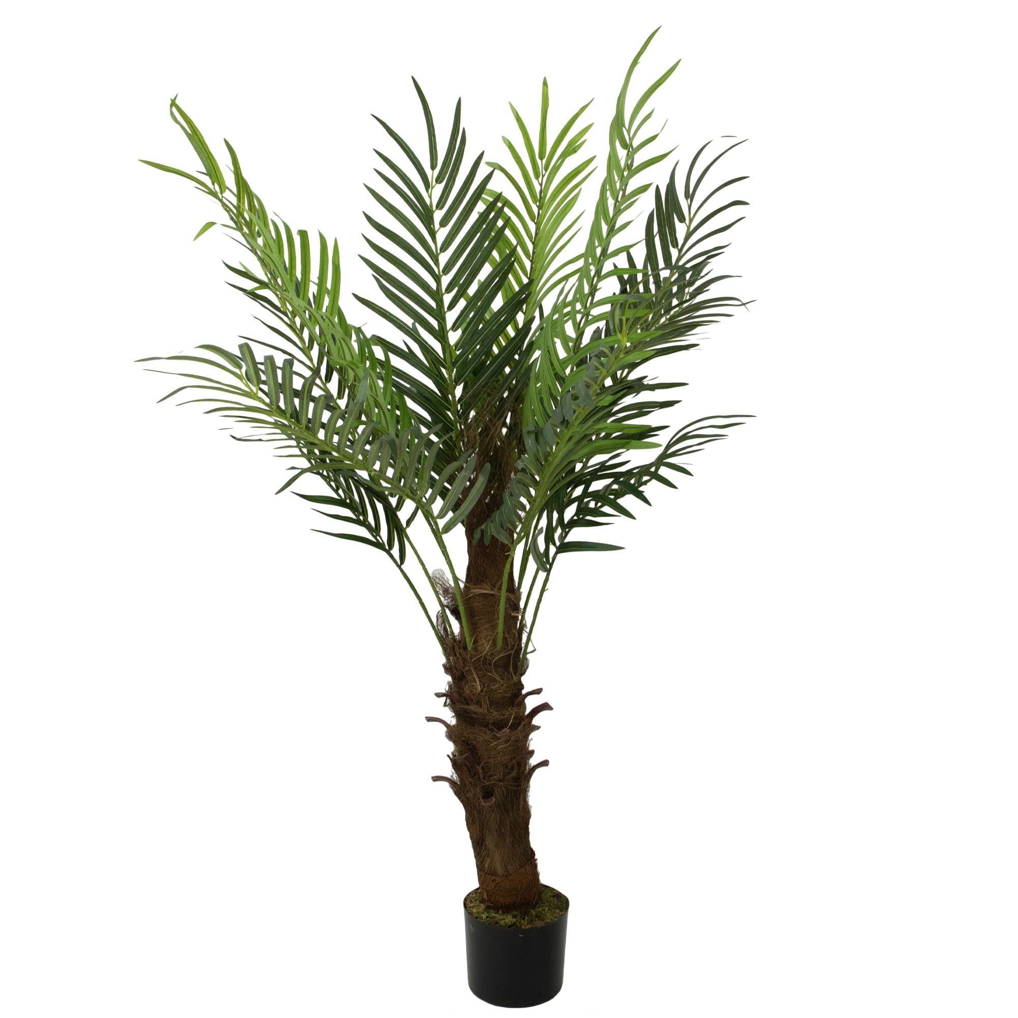 Tropical Oasis 47" Two-Tone Green Potted Artificial Phoenix Palm Tree