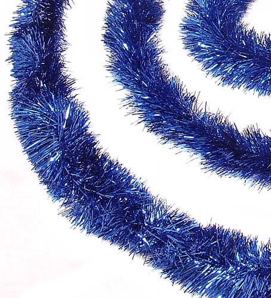 Lavish Blue 50' Foil Tinsel Christmas Garland